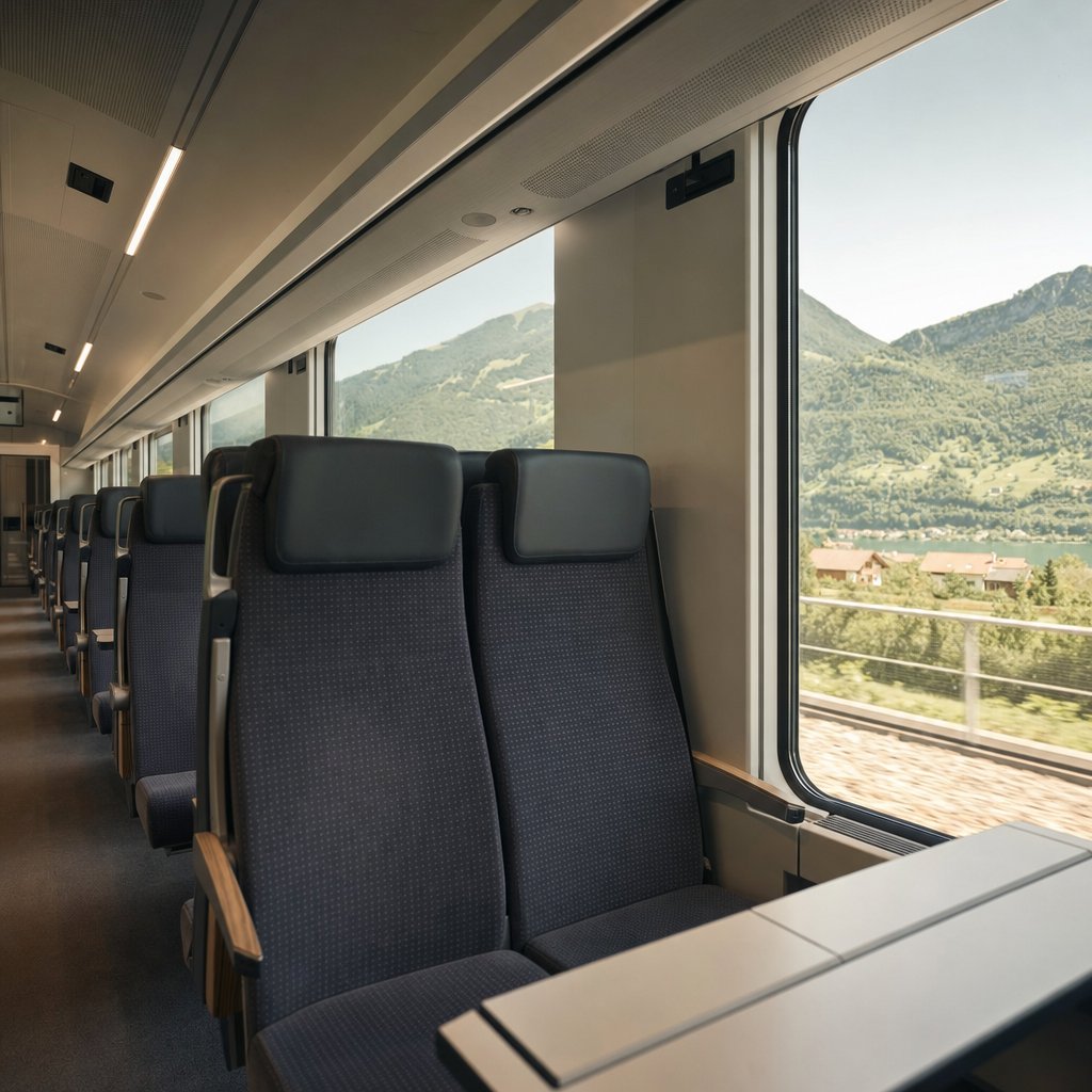 Interior of an Öresundståg regional carriage