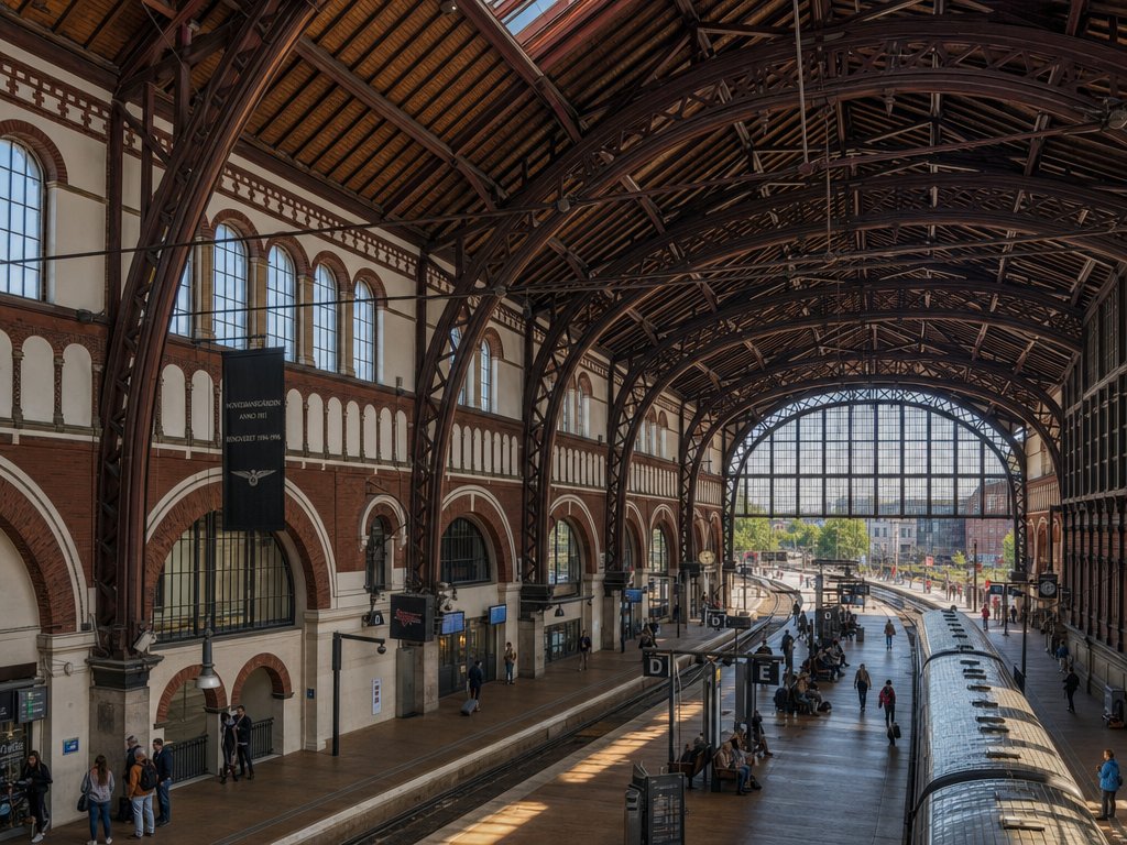 Interior of Copenhagen Central Station (København H)